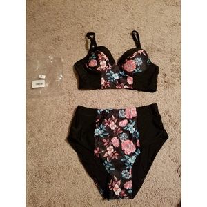 Floral High Waist Bikini Set NWT